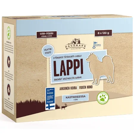 Dagsmark Lappi kana-peruna koiran märkäruoka