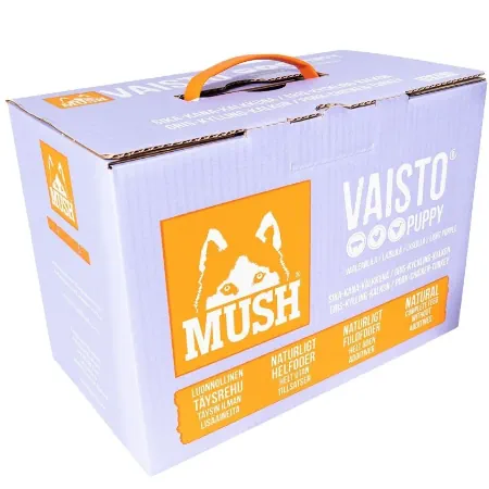 Mush Vaisto Puppy sika-kalkkuna-kana raakaruoka koiranpennulle