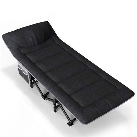 Nordcore Retkisänky Premium, Musta - 190x68x40cm - max 200kg