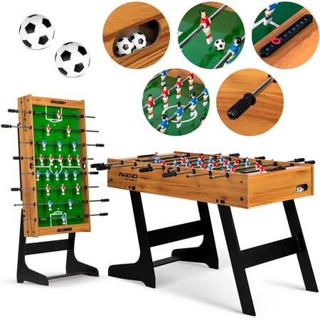 Neosport 121 x 61 x 80 cm NS-803 puinen pöytäjalkapallo
