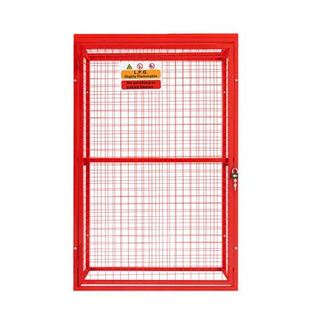 Punainen kokoontaitettava kaasupullohäkki – 181 cm x 116 cm x 57 cm