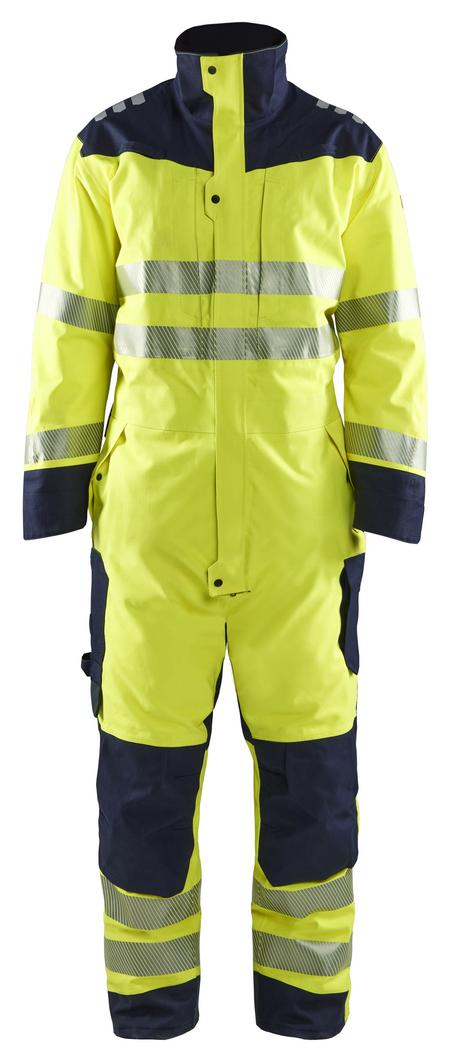 Blåkläder 631715343389XS Talvihaalari huomioväri, liekkisuoja, huomiokeltainen/laivastonsininen XS